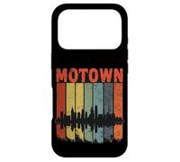 Carcasa para iPhone 17 Pro Motown Vintage Inspired Detroit City Skyline 50s 60s 70s