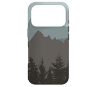 Carcasa para iPhone 17 Pro Mountains Peaks Abstract Outdoor Nature Landscape Gray Blue