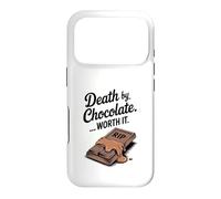 Carcasa para iPhone 17 Pro Muerte por Chocolate Que Vale la pena Halloween Divertido