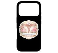Carcasa para iPhone 17 Pro Mujer Cirujano Bariátrico Caduceo Metabólico Flores Florales MD