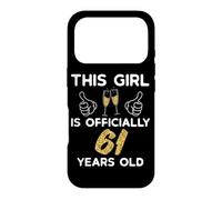 Carcasa para iPhone 17 Pro Mujer Oficialmente Celebración 61 Cumpleaños