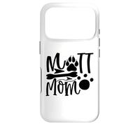 Carcasa para iPhone 17 Pro Mutt Mom Paw Print Bone Silhouette Cita