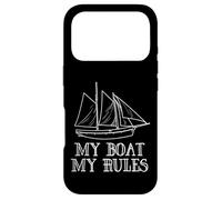 Carcasa para iPhone 17 Pro My Boat My Rules Funny Pirate Ship Boat Captain Sailing