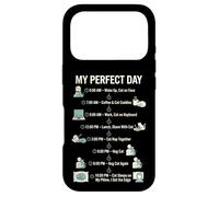 Carcasa para iPhone 17 Pro My Day Cat Schedule, Divertida Vida Felina para Amantes de los Gatos