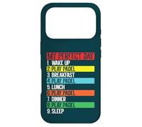 Carcasa para iPhone 17 Pro My Day Padel Jugador Rutina Diaria Divertido