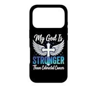 Carcasa para iPhone 17 Pro My God Is Stronger Than Colorectal Cancer