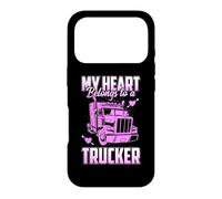 Carcasa para iPhone 17 Pro My Heart Belongs To A Trucker Funny Truck Driver