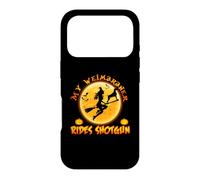 Carcasa para iPhone 17 Pro My Weimaraner Dog Rides Shotgun Halloween Costume