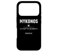 Carcasa para iPhone 17 Pro Mykonos Grecia Coordina el diseño de Viajes mediterráneos