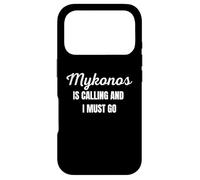 Carcasa para iPhone 17 Pro Mykonos me Llama y Tengo Que IR a un Divertido Viaje a Mykonos