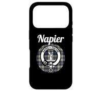 Carcasa para iPhone 17 Pro Napier Clan Escocesa Nombre Escudo de Armas Tartan