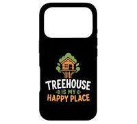 Carcasa para iPhone 17 Pro Nature Tree House Trees Quote Funny Happy Place Treehouse