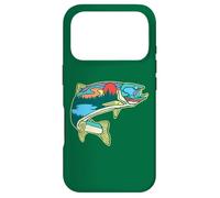 Carcasa para iPhone 17 Pro Nature Trout Illustration Vintage Fly Fishing Retro Graphic