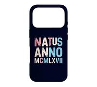 Carcasa para iPhone 17 Pro Natus Anno 1967 Fiesta de cumpleaños números Romanos MCMLXVII