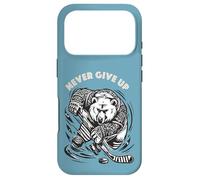 Carcasa para iPhone 17 Pro Never Give Up Eisshockey Eisbär Puck Hockey schläger Cool LOL