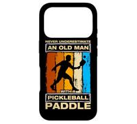 Carcasa para iPhone 17 Pro Never Underestimate an Old Man Divertido Jugador de Pickleball