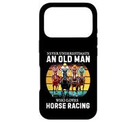 Carcasa para iPhone 17 Pro Never Underestimate an Old Man Who Loves Horse Racing