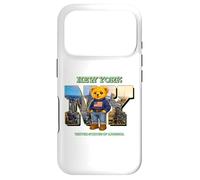 Carcasa para iPhone 17 Pro New York City Skyline & Cute Teddy Bear with NYC Graphic