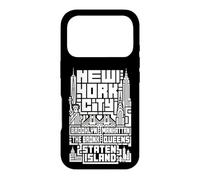 Carcasa para iPhone 17 Pro New York City Skyline T Shirt NYC Boroughs Vintage Graphic