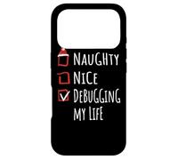 Carcasa para iPhone 17 Pro Nice Naughty Debugging My Life Christmas List Shirt Xmas