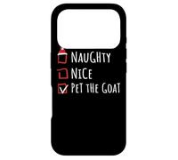 Carcasa para iPhone 17 Pro Nice Naughty Pet The Goat Christmas List Granja