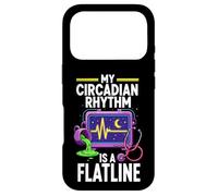 Carcasa para iPhone 17 Pro Night Shift Nurse Circadian Rhythm Flatline Humor