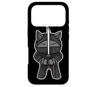 Carcasa para iPhone 17 Pro Ninja Cat Swordfighter Kawaii Artes Marciales Karate Ninjutsu