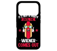 Carcasa para iPhone 17 Pro No es una Fiesta hasta Que salga el Wiener, Divertido Perro Caliente