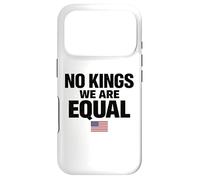 Carcasa para iPhone 17 Pro No Kings We Are Equal Freedom Equality USA Flag Texto Gráfico