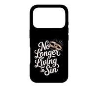 Carcasa para iPhone 17 Pro No Longer Living In Sin Matrimonio, Boda, Pareja -