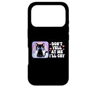 Carcasa para iPhone 17 Pro No me grites lloraré Lindo Gato con Arco Iris