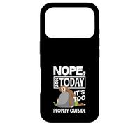 Carcasa para iPhone 17 Pro No, no Hoy es Demasiado Gente afuera Perezoso Divertido