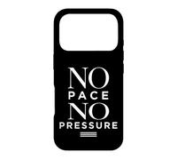 Carcasa para iPhone 17 Pro No Pace No Pressure Frase Minimal de Vida Tranquila
