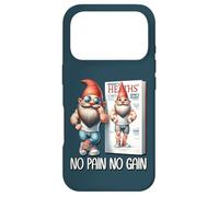 Carcasa para iPhone 17 Pro No Pain No Gain Funny Body Building GNOME For Fitness Dad