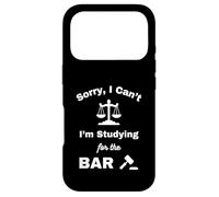 Carcasa para iPhone 17 Pro No Puedo estudiar Examen de Barra Abogado de la Facultad de Derecho Abogados Graduado