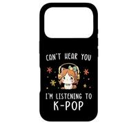 Carcasa para iPhone 17 Pro No Puedo oírte Estoy Escuchando K-Pop Kawaii KPOP Lover