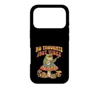 Carcasa para iPhone 17 Pro No Thoughts Just Vibes Frog Mindfulness Meditation Mushroom