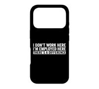 Carcasa para iPhone 17 Pro No Trabajo aquí Estoy Empleado Aquí Hay una Diferencia