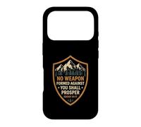 Carcasa para iPhone 17 Pro No Weapon Formed Against You Shall Prosper Versículo
