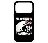 Carcasa para iPhone 17 Pro Nombre de Gato Personalizado Zeus Lindo Gatito Amante de Las Mascotas