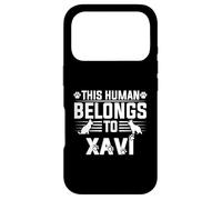 Carcasa para iPhone 17 Pro Nombre de Perro Xavi Regalo Personalizado This Human Belongs To a