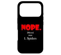 Carcasa para iPhone 17 Pro Nope Meme Definition Anti Spiders Funny Arachnophobia Spider