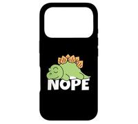 Carcasa para iPhone 17 Pro Nope Not Today No Funny Lazy Dinosaur Cute Stegosaurus