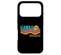 Carcasa para iPhone 17 Pro North Shore, Oahu, Bahía de Waimea, Hawái, Puesta de Sol Retro, años 70 y 80