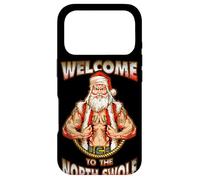 Carcasa para iPhone 17 Pro North Swole Santa Músculos Gimnasio Motivación Tatuajes Divertido