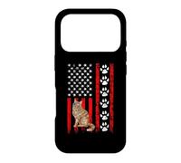 Carcasa para iPhone 17 Pro Norwegian Forest Cat 4th of July Patriotic American Flag
