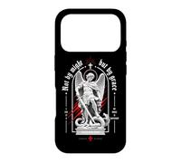 Carcasa para iPhone 17 Pro Not by Might But by Grace Christian Archangel Versículo de la Biblia