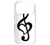 Carcasa para iPhone 17 Pro Nota Musical Clef Bass Clave de Sol Corazón Amor Amantes & Artistas