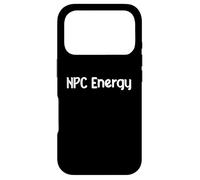 Carcasa para iPhone 17 Pro NPC Energy Meme Humor AI Brain Dead Gamer Retro tee Classic!