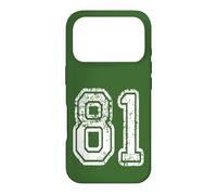 Carcasa para iPhone 17 Pro Número 81 Grungy White Sports Team Style